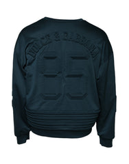Dolce & Gabbana Dark Green Embossed Logo Pullover Sweater