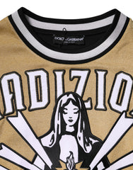 Dolce & Gabbana Multicolor Cotton Crew Neck Pullover Sweater