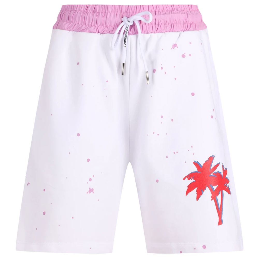 Hvite bomullsshorts
