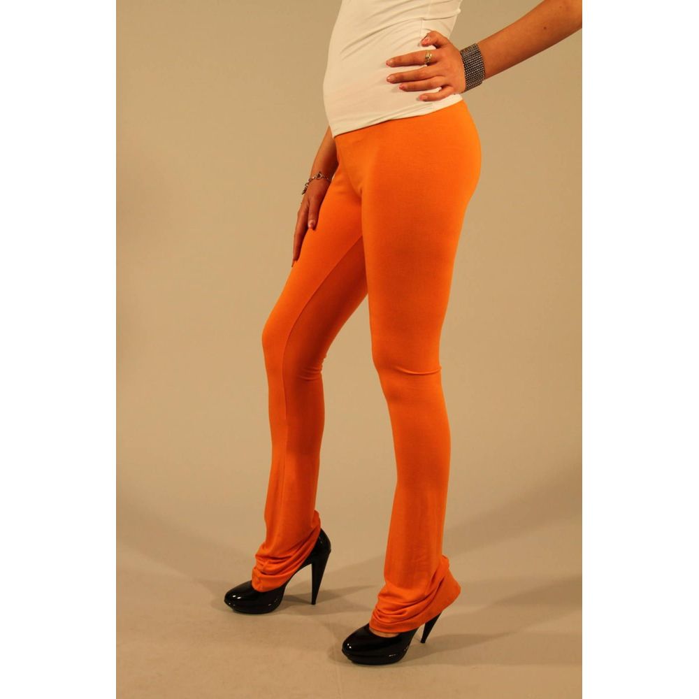 Orange viskosleggings för kvinnor
