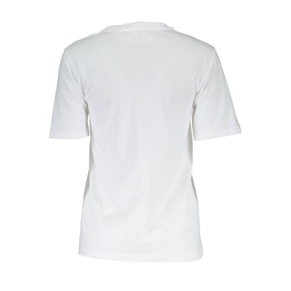 Vit bomulls-T-shirt för män