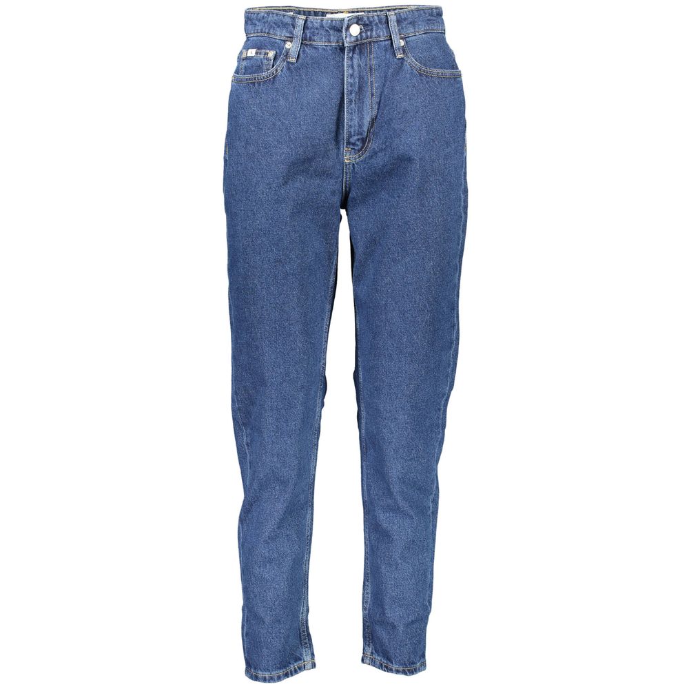 Blå bomullsjeans och byxor