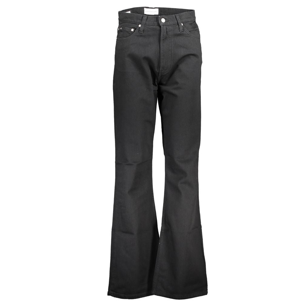 Elegant svart ekologisk bootcut-denim