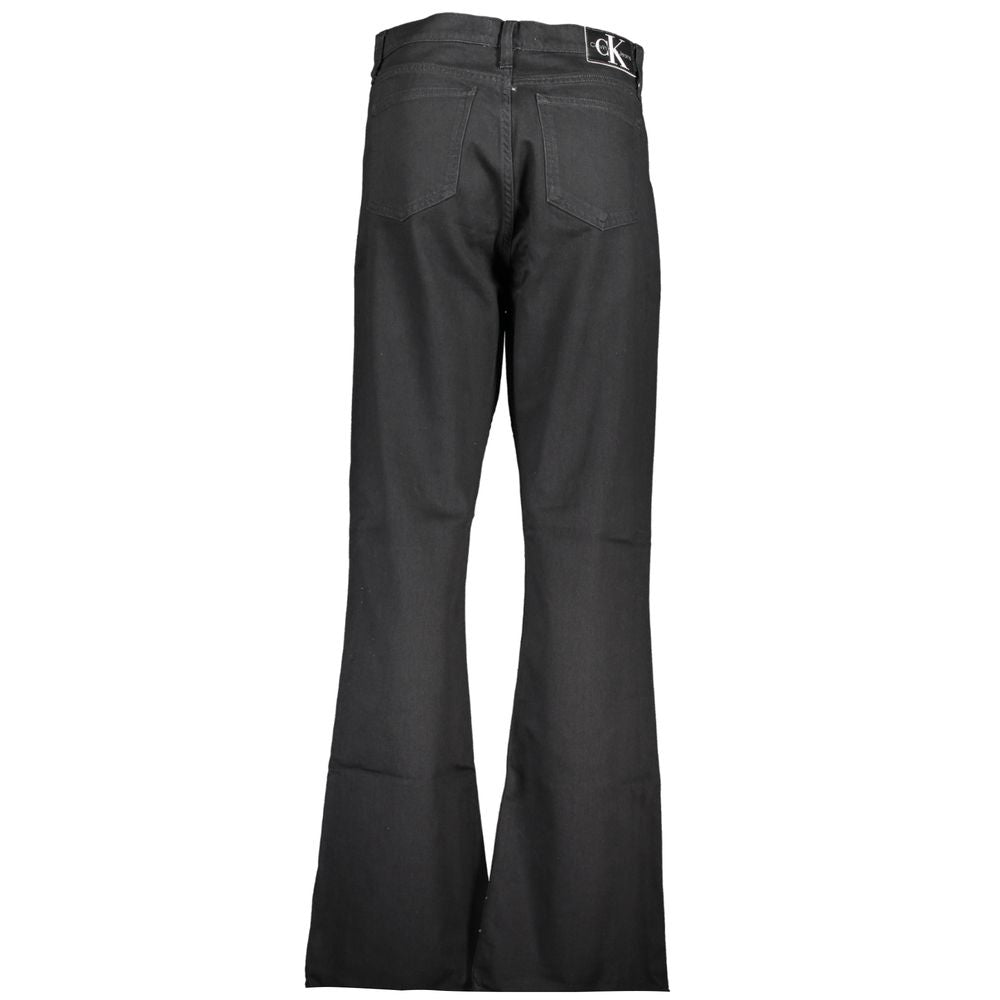 Elegant svart ekologisk bootcut-denim