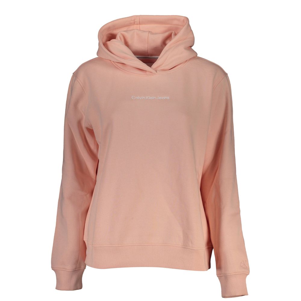Chic Rosa Fleece Tröja Med Huva