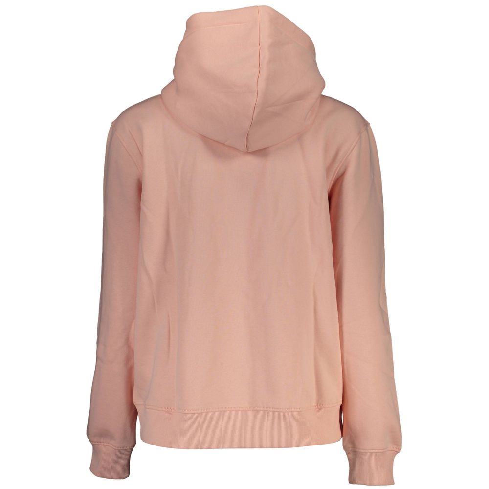 Chic Rosa Fleece Tröja Med Huva