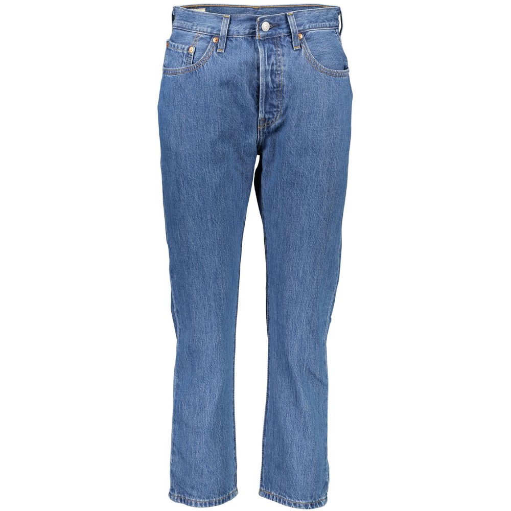 Blå bomullsjeans och byxor