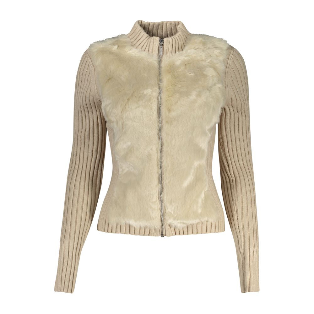 Beige polyestertröja
