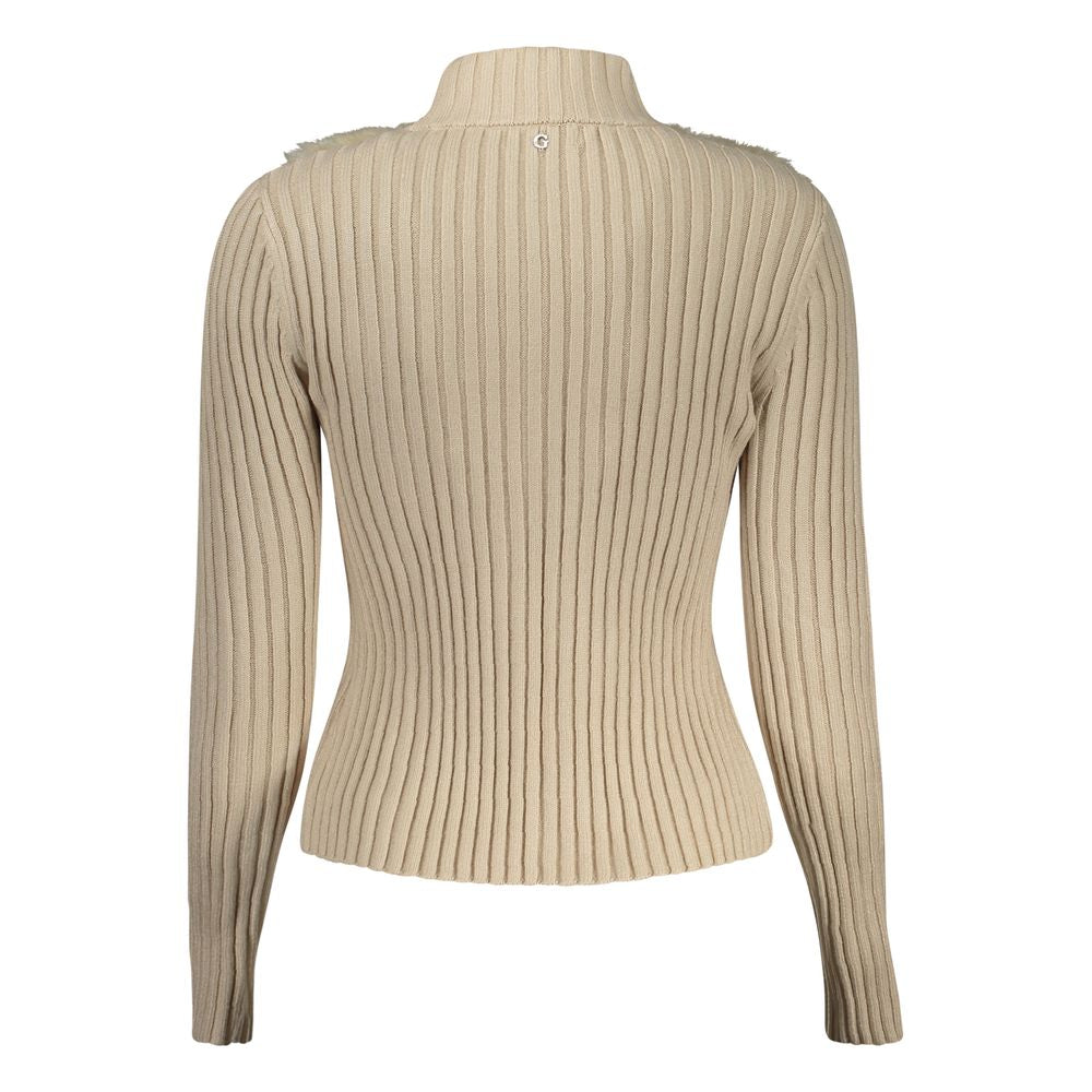 Beige polyestertröja