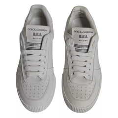 Dolce & Gabbana White Miami Leather Low Top Sneakers Shoes