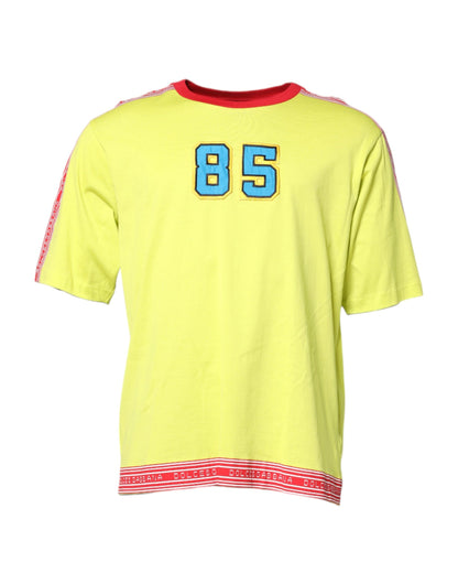 Dolce &amp; Gabbana Grønn Bomull 85 Patch Rund Hals T-skjorte