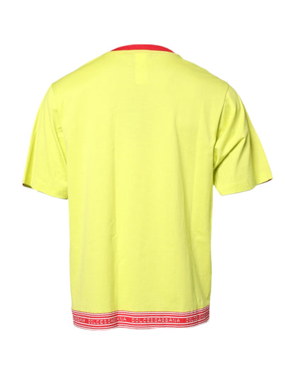 Dolce &amp; Gabbana Grønn Bomull 85 Patch Rund Hals T-skjorte