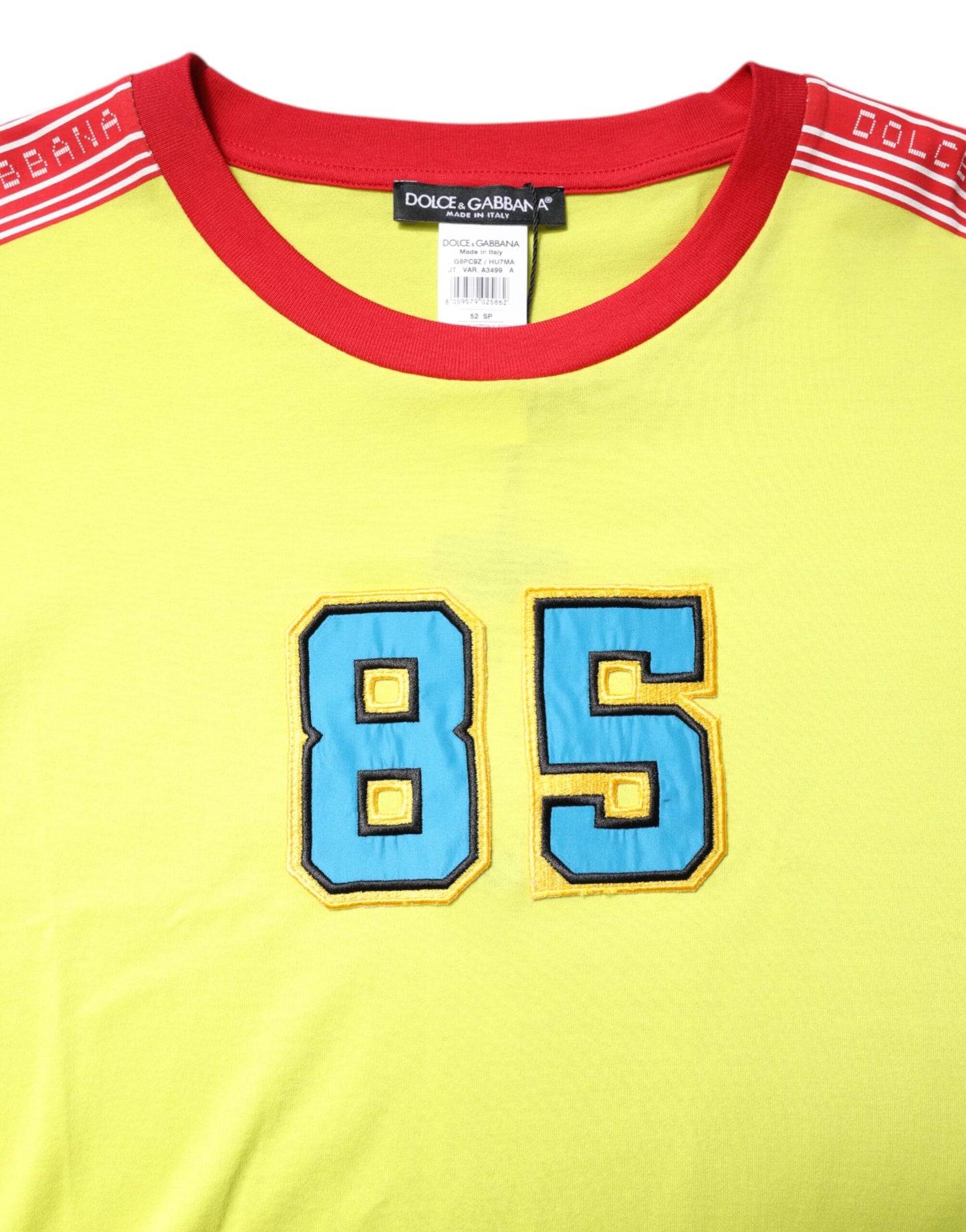 Dolce &amp; Gabbana Grønn Bomull 85 Patch Rund Hals T-skjorte