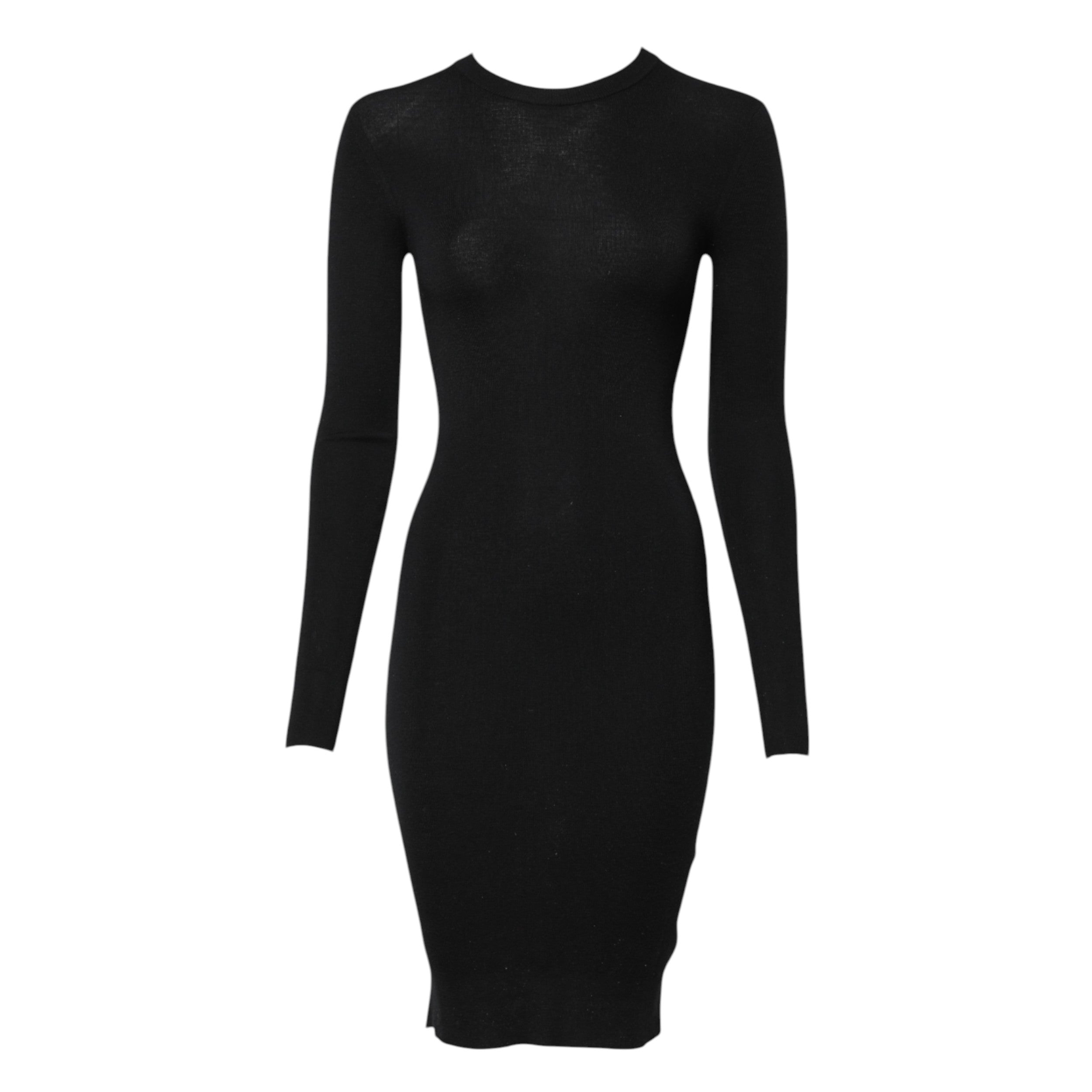 Svart långärmad bodycon-klänning