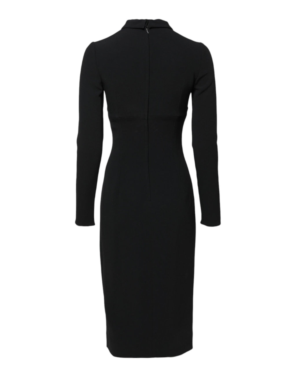 Svart Långärmad Bodycon-klänning i Midi-modell