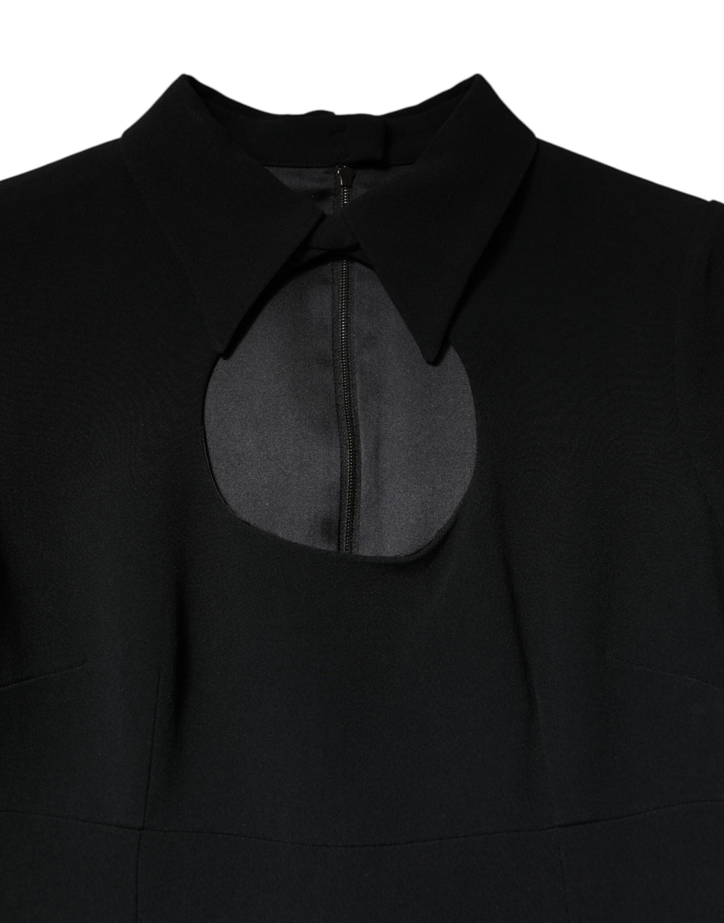 Svart Långärmad Bodycon-klänning i Midi-modell