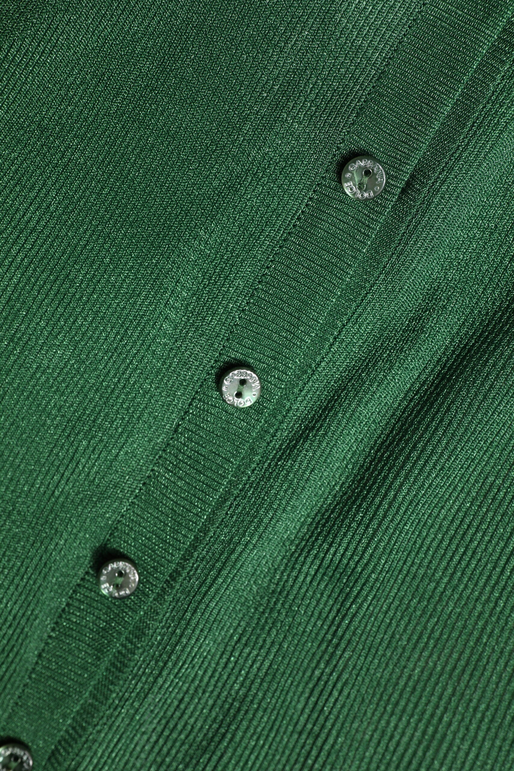 Grön polyester långärmad kofta
