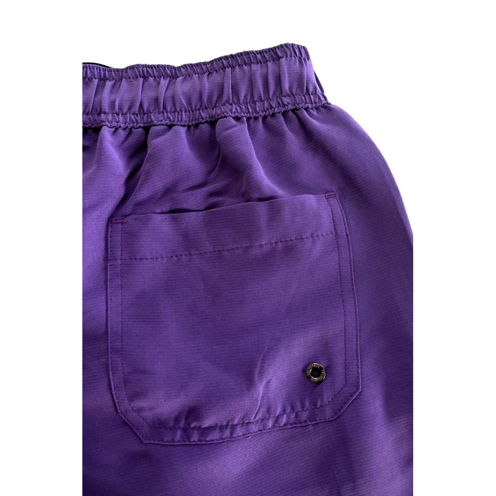 Lila polyester herrbadshorts