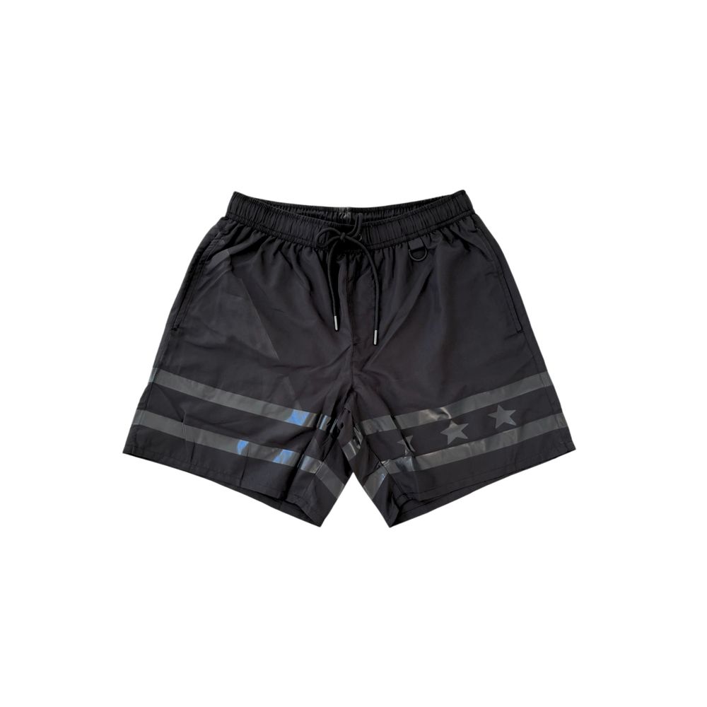 Svarta polyester herr badshorts