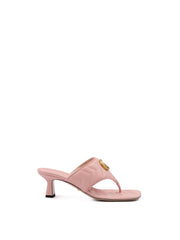 Gucci Mystic Pink Nappa Charlotte Leather Sandals