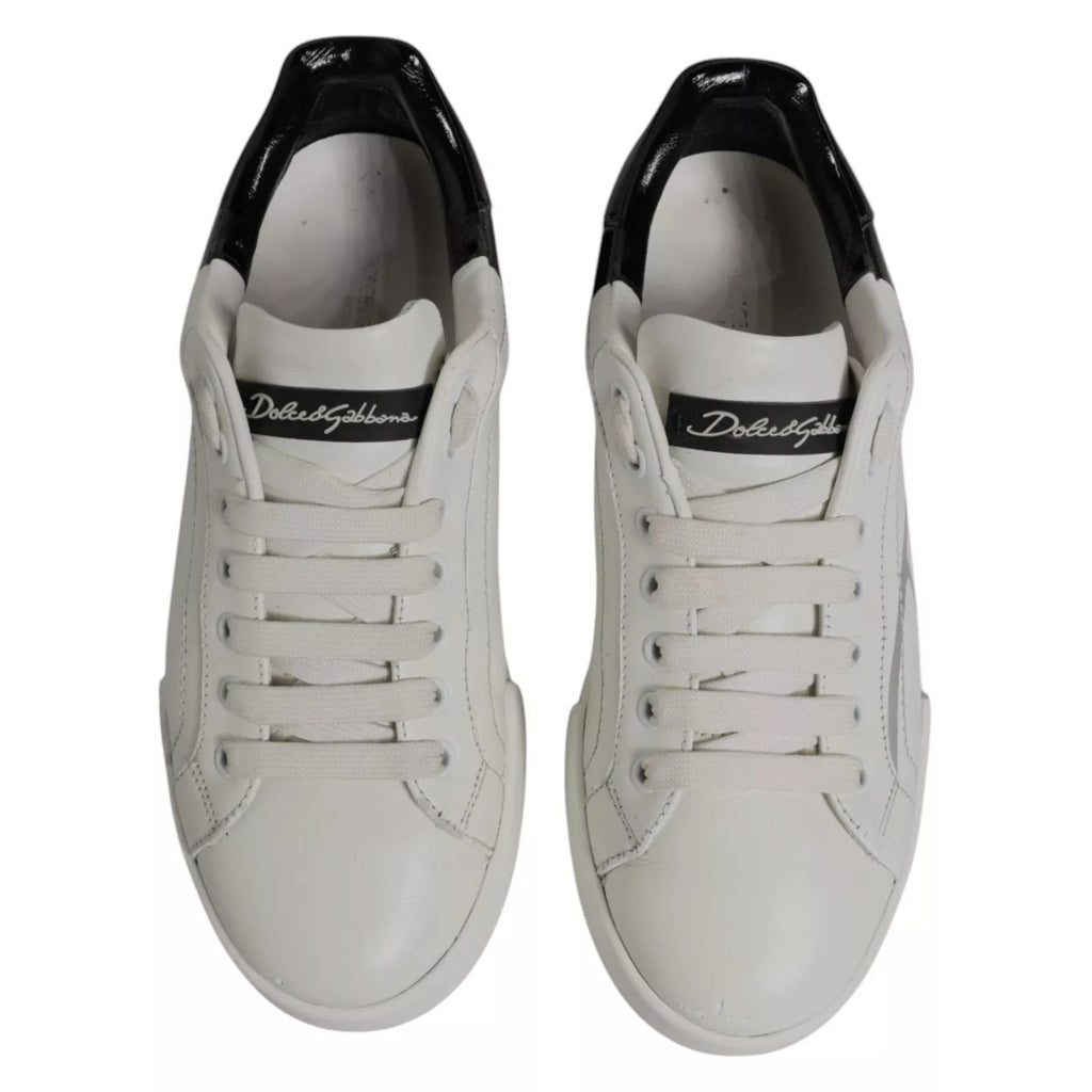 Vita Svarta Logo Portofino Herr Sneaker Skor