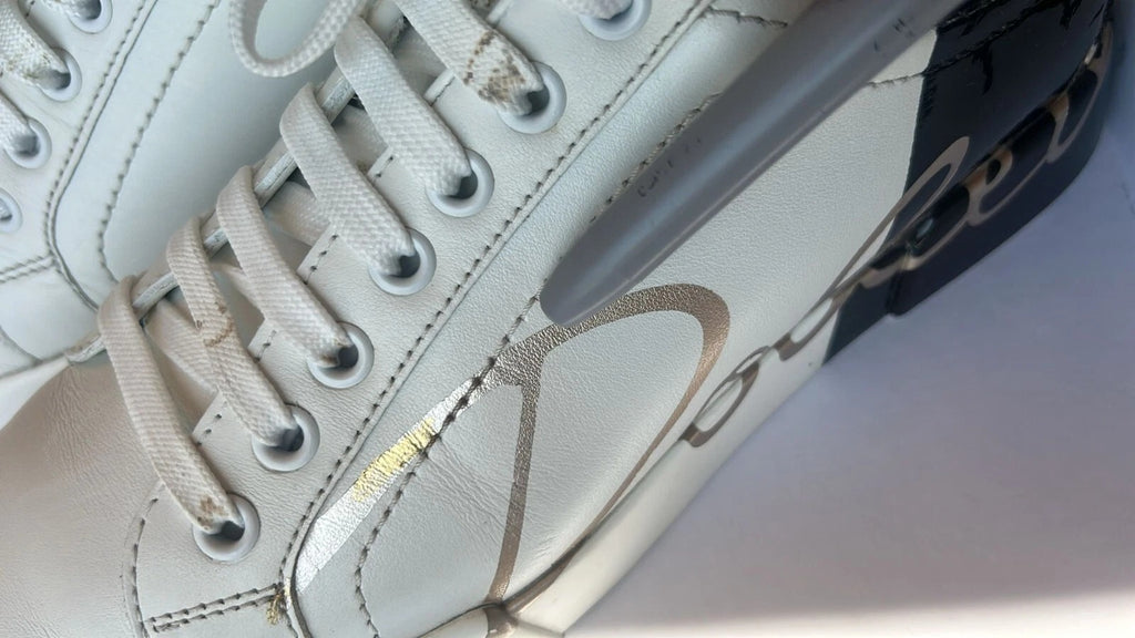 Vita Svarta Logo Portofino Herr Sneaker Skor
