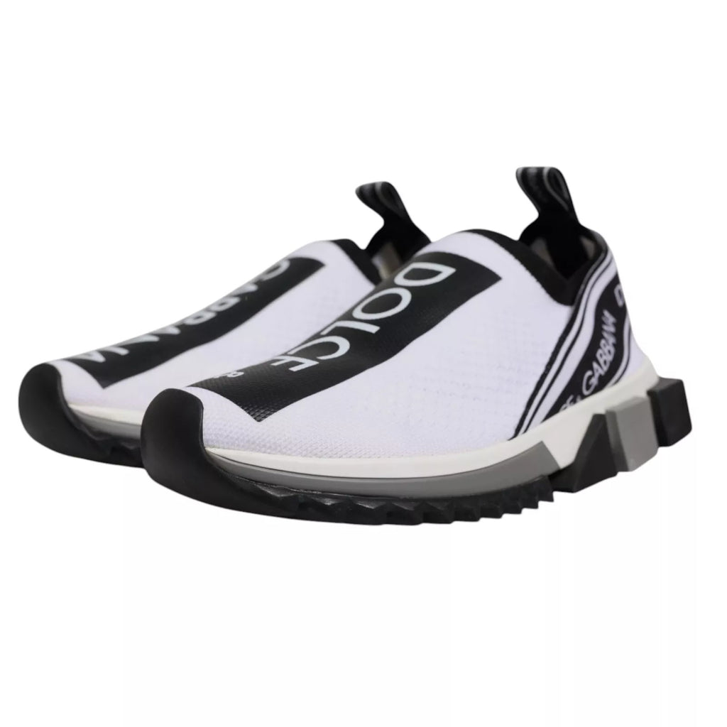 Hvite Svarte Slip On Sorrento Sneakers Sko