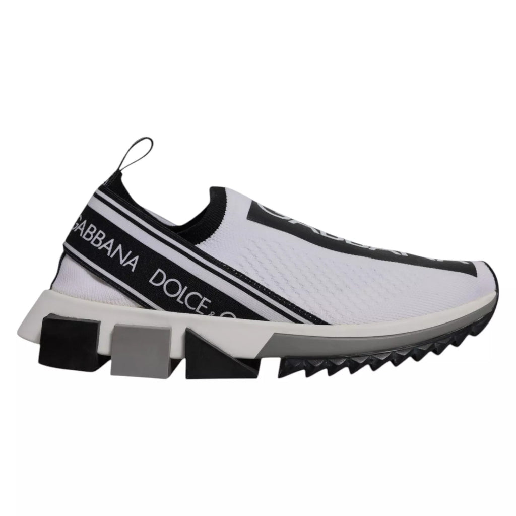 Hvite Svarte Slip On Sorrento Sneakers Sko
