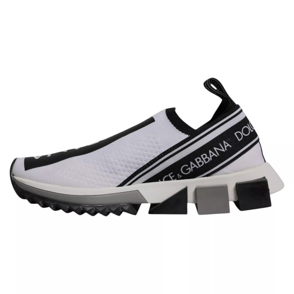 Hvite Svarte Slip On Sorrento Sneakers Sko