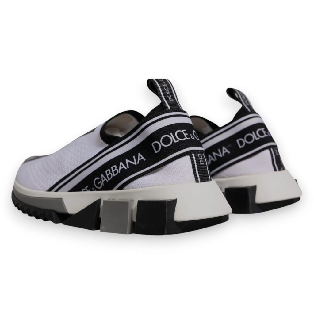 Hvite Svarte Slip On Sorrento Sneakers Sko