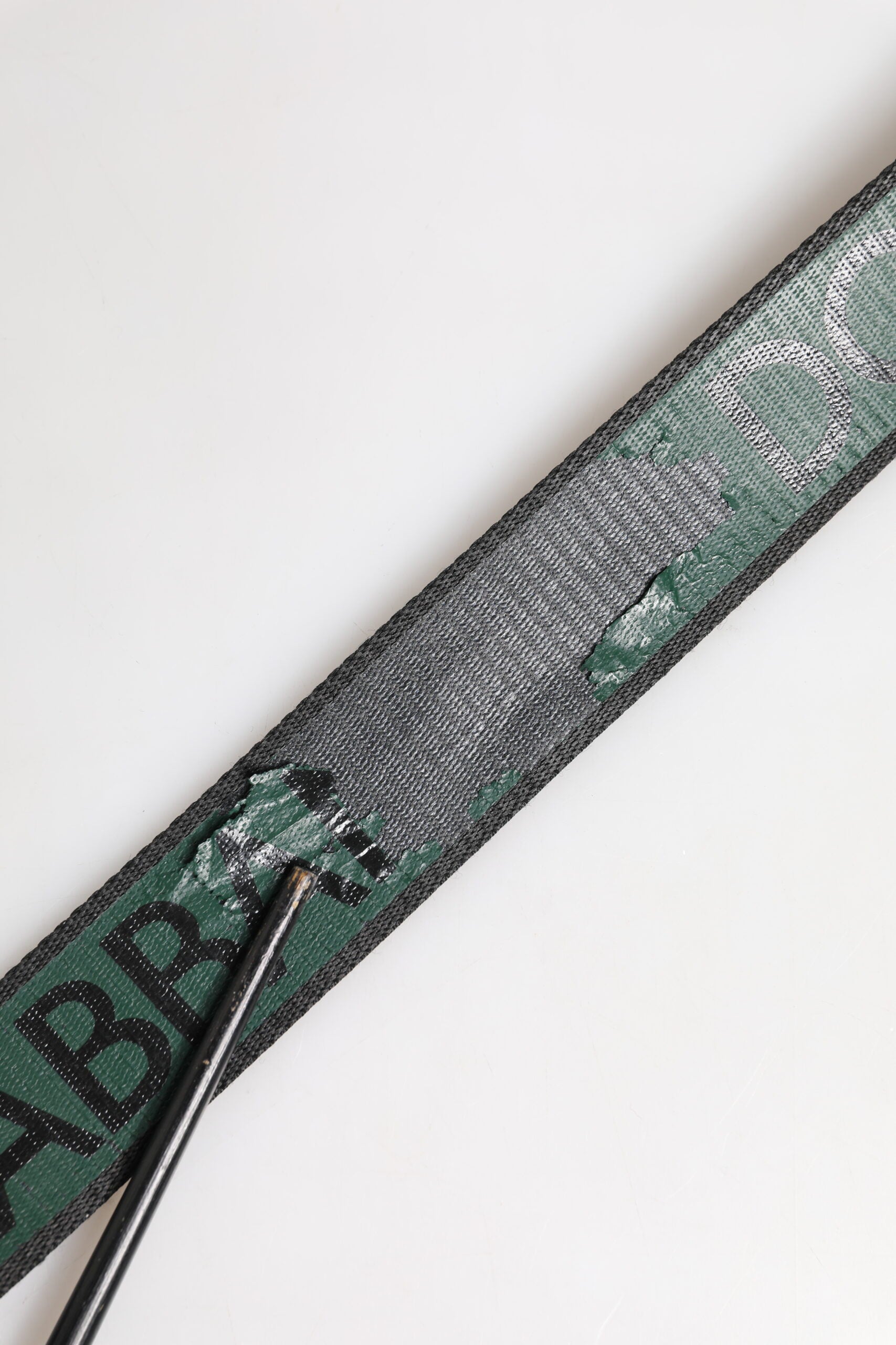 Grønn svart polyester DG-logospennebelte
