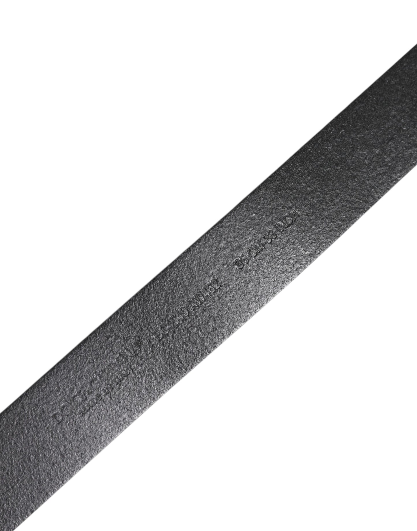 Dolce &amp; Gabbana svart klassiskt läderbälte med metallspänne