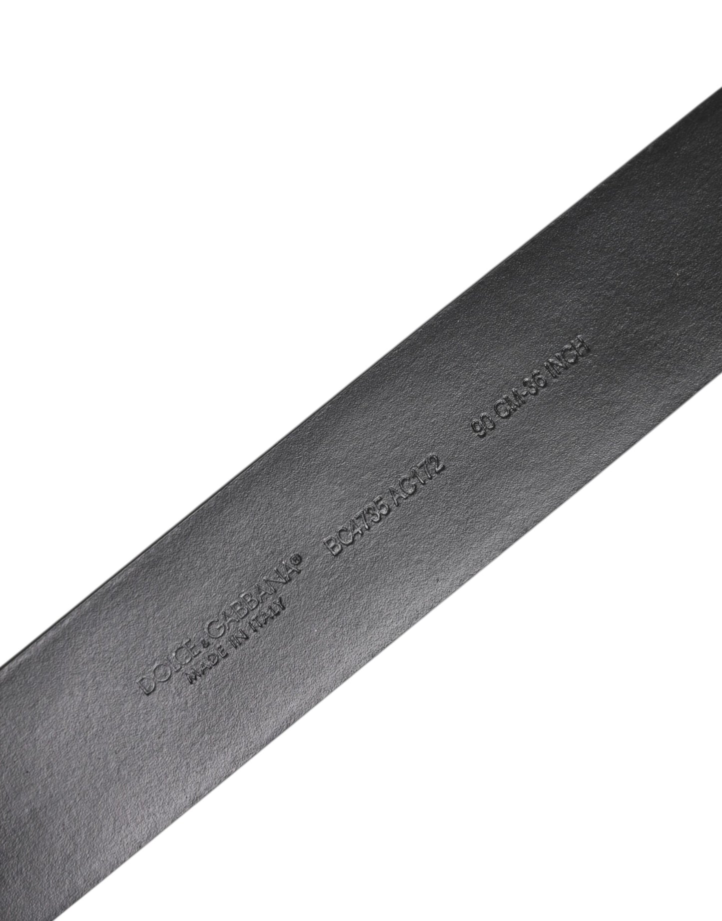 Dolce &amp; Gabbana Svart Kalvskinnsbälte med Nitar och Silverspänne