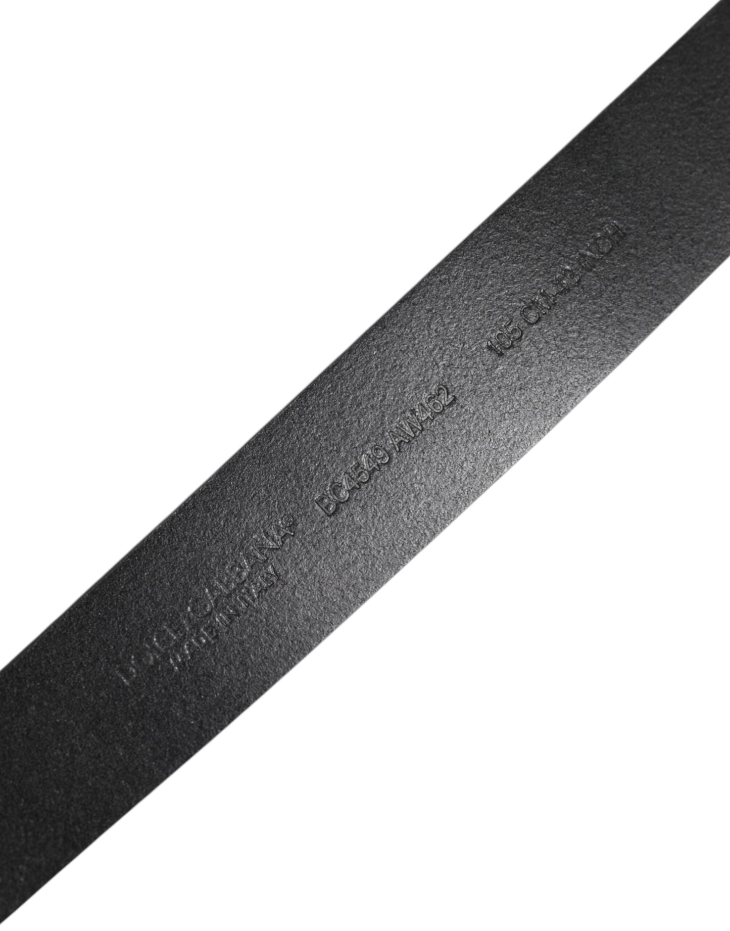 Dolce &amp; Gabbana svart klassiskt läderbälte med metallspänne