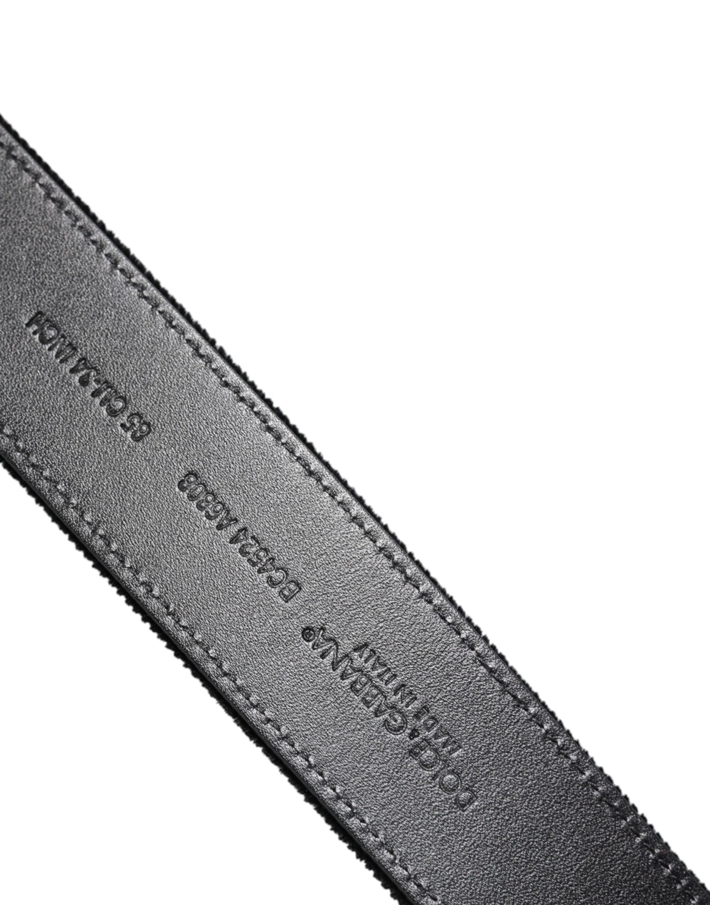 Dolce &amp; Gabbana Svart Bomullssilverfärgat Metallspännesbälte