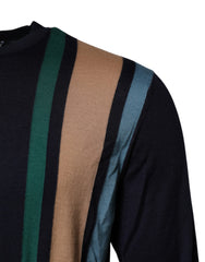 Dolce & Gabbana Multicolor Stripes Crew Neck Pullover Sweater