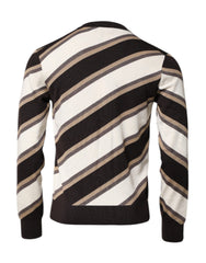 Dolce & Gabbana Multicolor Stripes Crew Neck Pullover Sweater