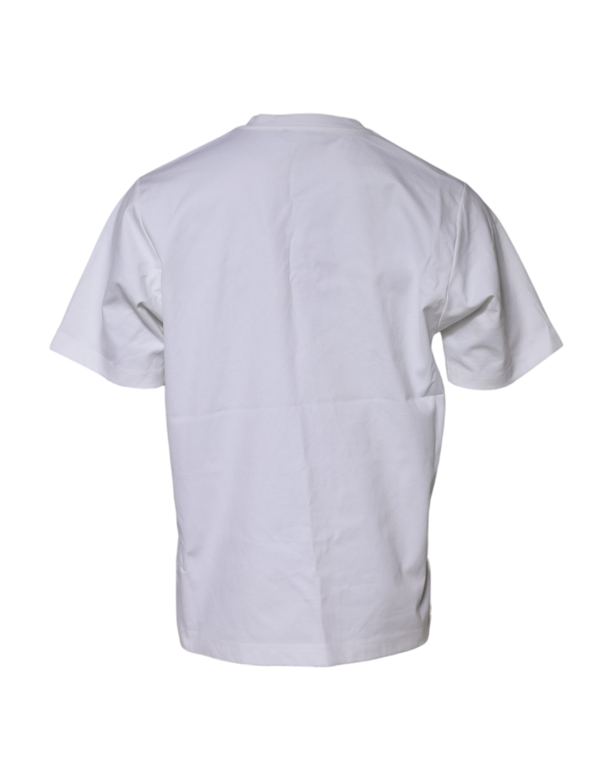 Dolce & Gabbana White Logo Embellish Short Sleeves T-shirt
