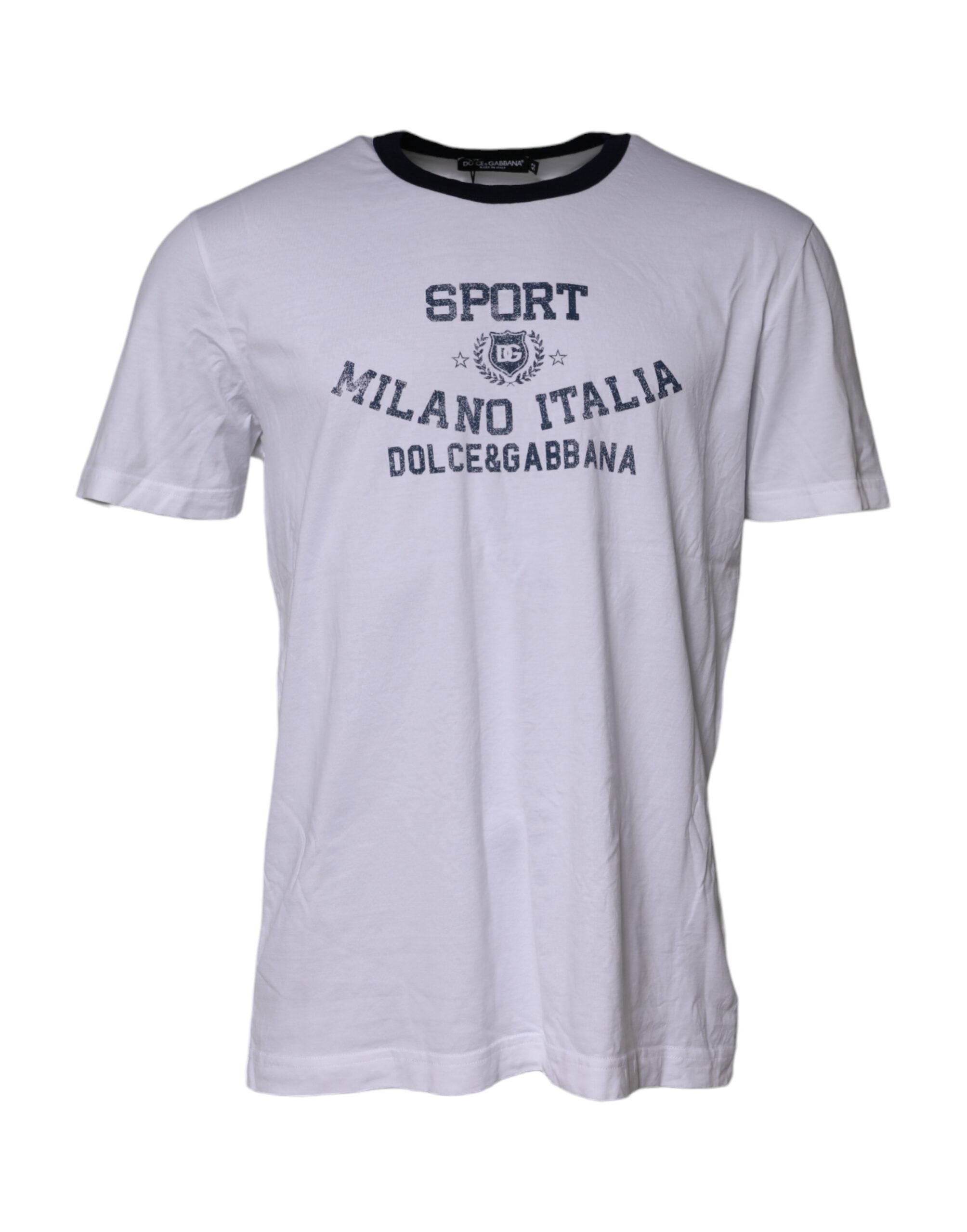 Dolce & Gabbana White DG Logo Print Short Sleeve T-shirt