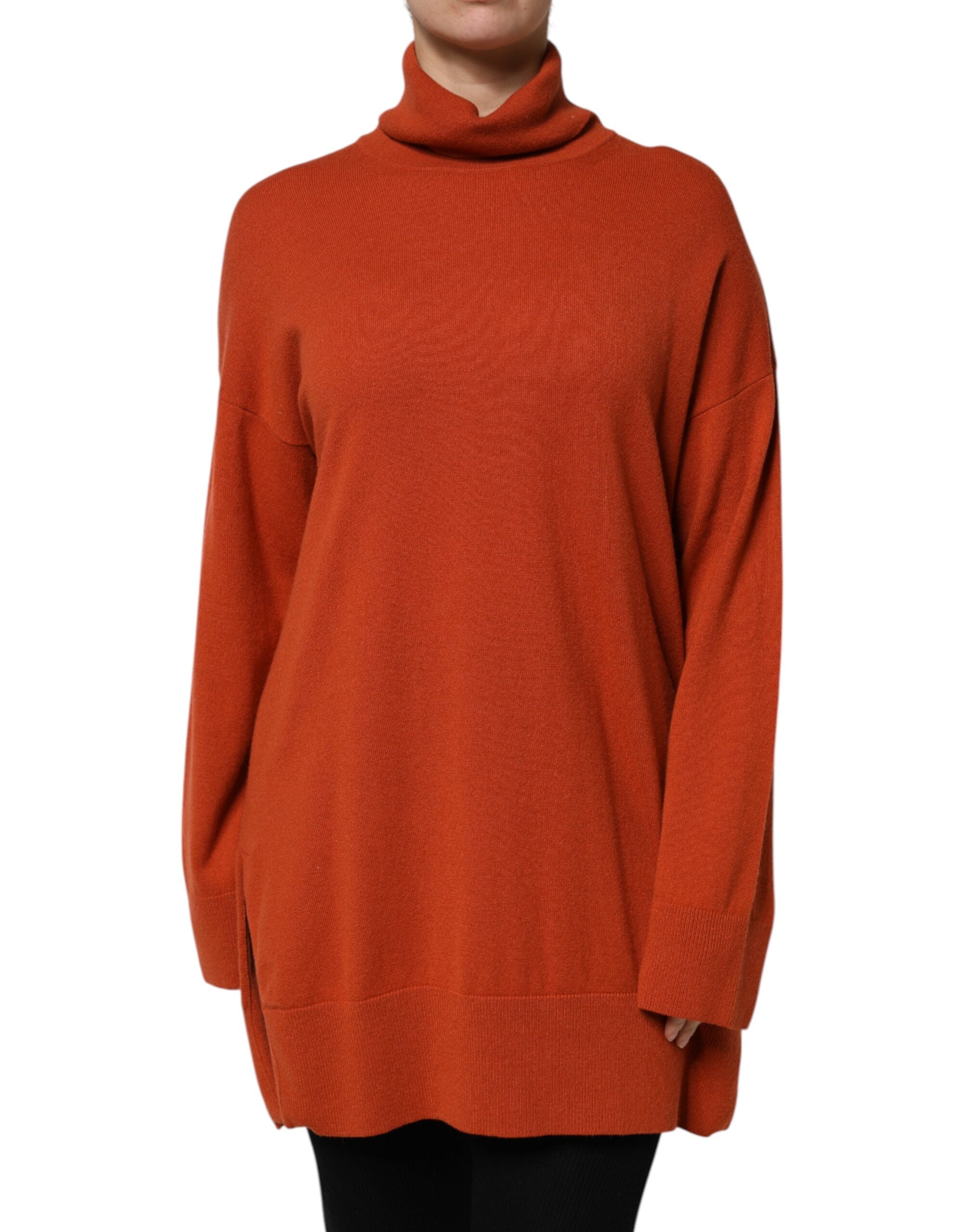 Mörkorange långärmad polotröja