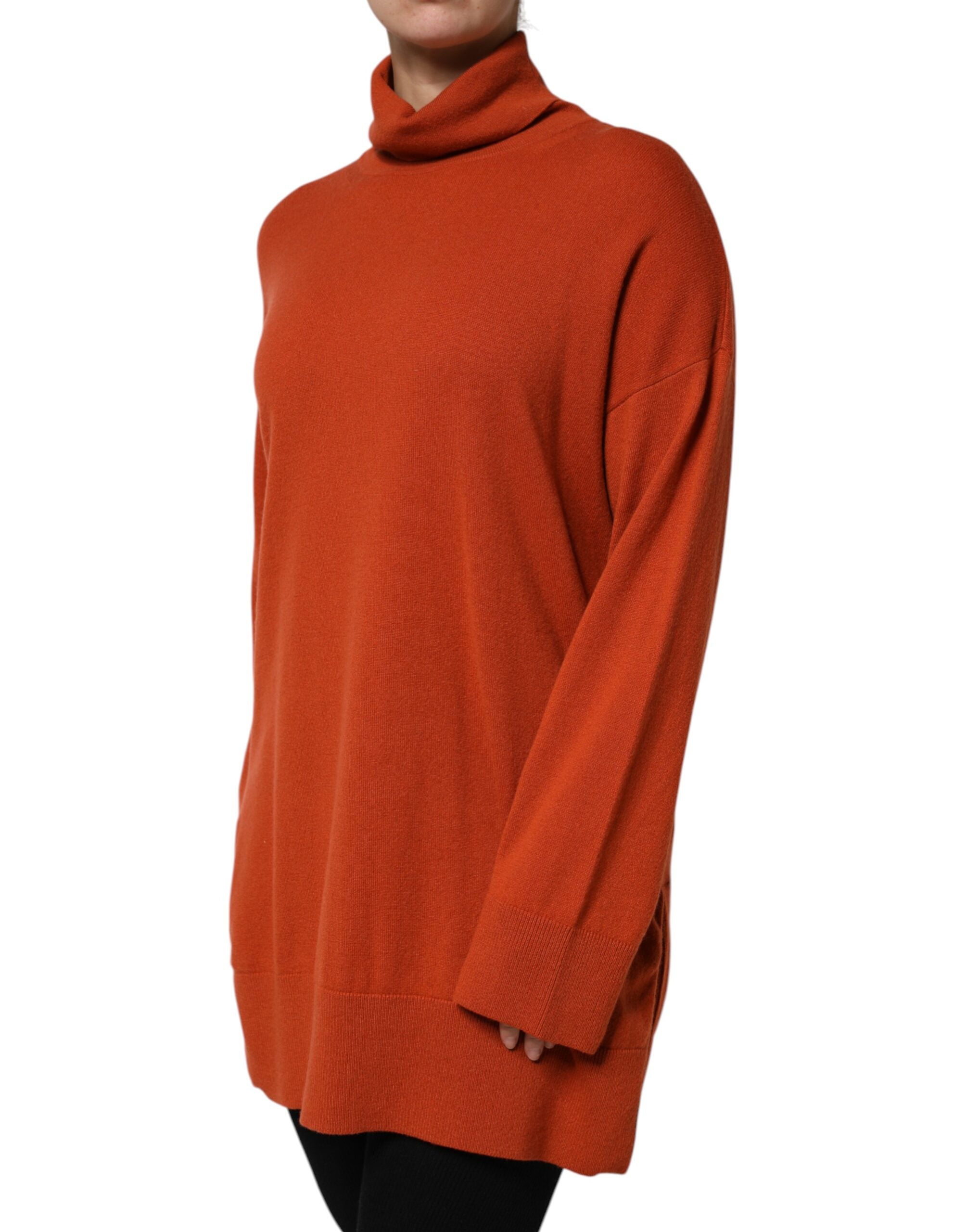 Mörkorange långärmad polotröja
