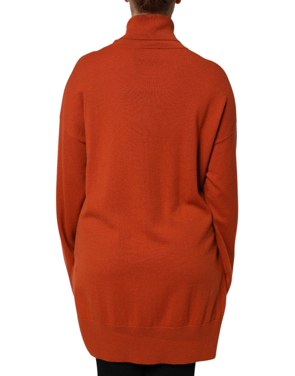 Mörkorange långärmad polotröja