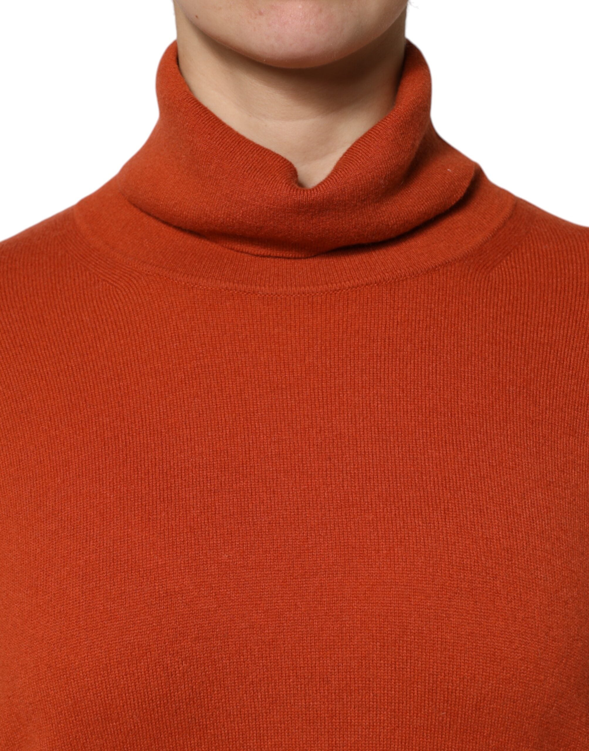Mörkorange långärmad polotröja
