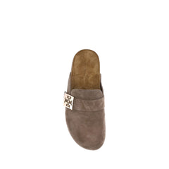 Tory Burch Brown Calf Leather Bos Taurus Mules