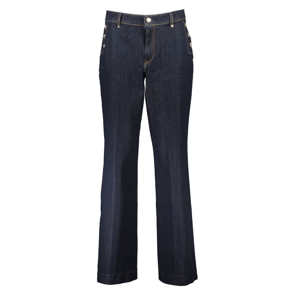 Blå bomullsjeans och byxor