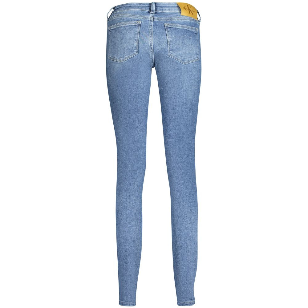 Blå bomullsjeans för kvinnor