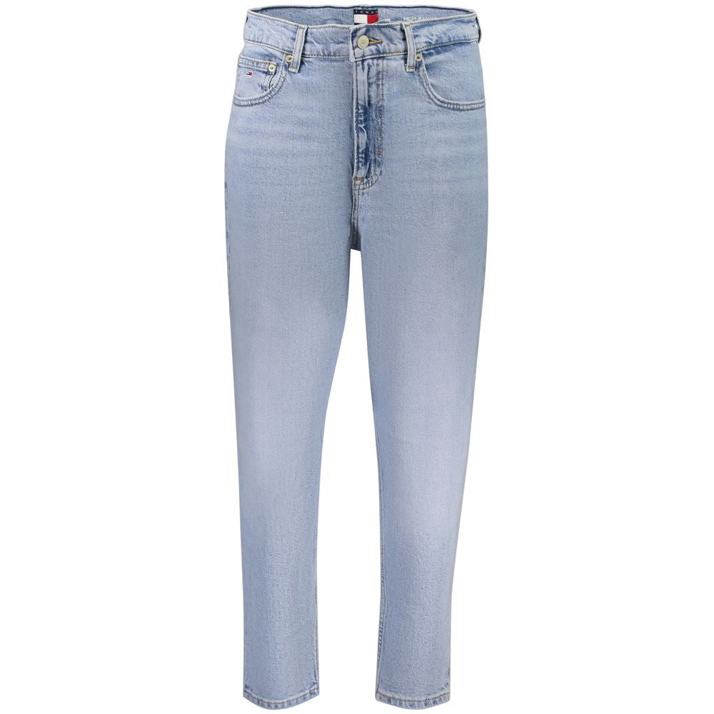 Blå bomullsjeans för kvinnor