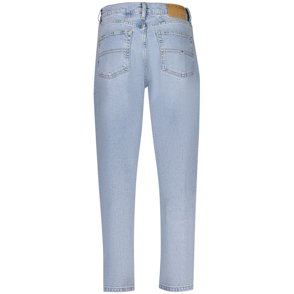 Blå bomullsjeans för kvinnor