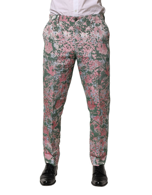 Dolce &amp; Gabbana Flerfärgade Blommiga Jacquardbyxor