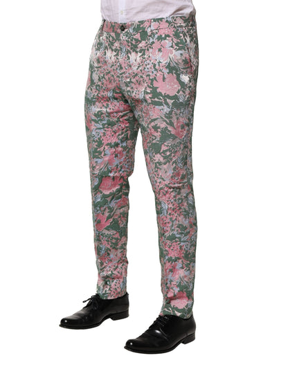 Dolce &amp; Gabbana Flerfargede Blomsterjacquardbukser